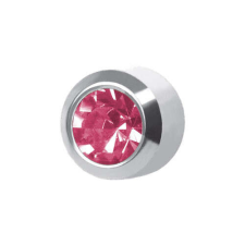  Körfoglalat - natúr szín - rózsaszín - 4mm (210) fülbevaló