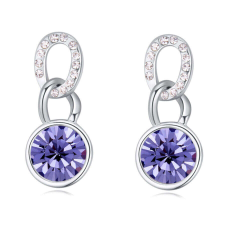 Körök függő - lila- Swarovski kristályos fülbevaló fülbevaló