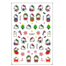 Körömmatrica - D287 Karácsony Hello Kitty körömdíszítő