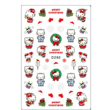 Körömmatrica - D290 Karácsony Hello Kitty körömdíszítő