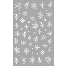  Körömmatrica - F1001 white Karácsony körömdíszítő