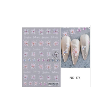  Körömmatrica - NO-174 virág körömdíszítő