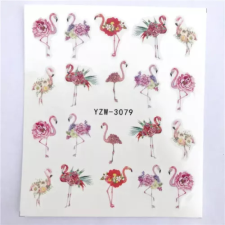  Körömmatrica - YZW-3079 flamingó körömdíszítő