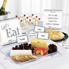 KORREKT WEB 25. Anniversary, Házassági évforduló díszítő pálca és étel kártya 12 db-os party kellék