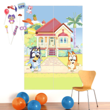 KORREKT WEB Bluey fali dekorációs szett 4 db-os fotókellékekkel party kellék