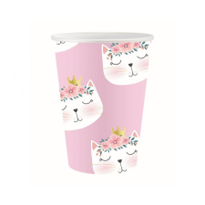 KORREKT WEB Cat, Cicás papír pohár 6 db-os 250 ml party kellék