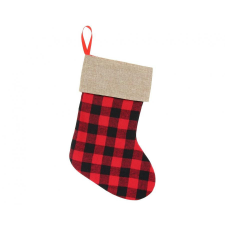 KORREKT WEB Chequered, Kockás Karácsonyi kandalló zokni, csizma 40,5 cm party kellék