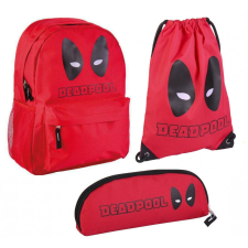 KORREKT WEB Deadpool táska, tornazsák és tolltartó szett iskolatáska