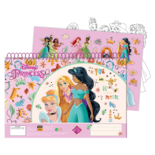 KORREKT WEB Disney Hercegnők Dreams A/4 spirál vázlatfüzet 40 lapos matricával füzet