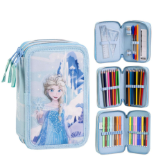 KORREKT WEB Disney Jégvarázs Frosty tolltartó töltött 3 emeletes tolltartó