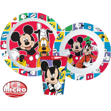 KORREKT WEB Disney Mickey Better Together étkészlet, micro műanyag szett, pohárral 260 ml babaétkészlet