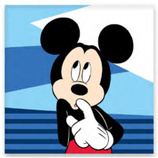 KORREKT WEB Disney Mickey Shy kéztörlő, arctörlő, törölköző 30x30cm lakástextília
