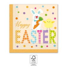 KORREKT WEB Easter Animals, Húsvét szalvéta 20 db-os, 33x33 cm FSC party kellék