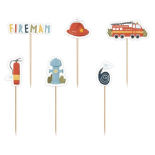 KORREKT WEB Fireman, Tűzoltó díszítő pálca 6 db-os party kellék