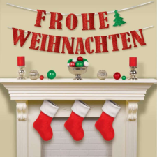 KORREKT WEB Frohe Weihnachten papír felirat 365 cm party kellék
