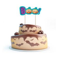KORREKT WEB Halloween, Boo torta dekoráció 18 cm party kellék
