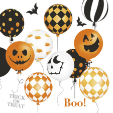 KORREKT WEB Halloween Scary Balloons szalvéta 20 db-os 33x33 cm papírárú, csomagoló és tárolóeszköz