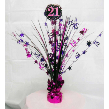 KORREKT WEB Happy Birthday Pink 21 asztaldísz 45,7 cm party kellék