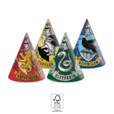 KORREKT WEB Harry Potter Hogwarts Houses Parti kalap, csákó 6 db-os FSC party kellék