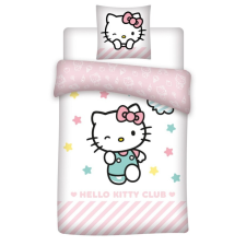 KORREKT WEB Hello Kitty Stars ágyneműhuzat 140×200cm, 65x65 cm lakástextília