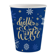 KORREKT WEB Hello Winter Blue, Karácsony papír pohár 6 db-os 250 ml party kellék