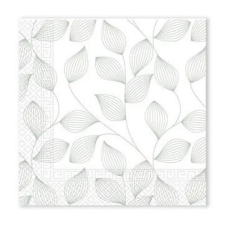 KORREKT WEB Levél Grey szalvéta 20 db-os 33x33 cm FSC party kellék
