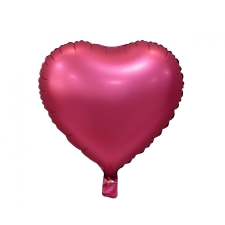KORREKT WEB Matt Dark Pink Heart, Rózsaszín szív fólia lufi 37 cm party kellék