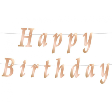 KORREKT WEB Metallic Rose Gold Happy Birthday felirat 200 cm party kellék