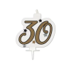 KORREKT WEB Milestone, Happy Birthday Gold tortagyertya, számgyertya 30-as