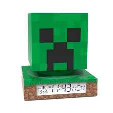 KORREKT WEB Minecraft Creeper 3D éjszakai lámpa és ébresztőóra ébresztőóra