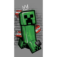 KORREKT WEB Minecraft Metro Art Creeper fürdőlepedő, strand törölköző 70x140cm lakástextília