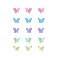 KORREKT WEB Pastel Butterfly, Pillangó függő dekoráció 200 cm party kellék
