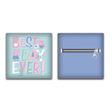 KORREKT WEB Peppa malac Best Day párna, díszpárna levehető huzattal 35x35 cm lakástextília