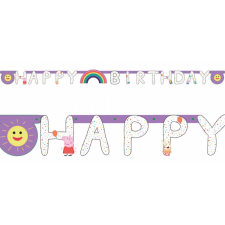 KORREKT WEB Peppa malac Happy Birthday felirat party kellék