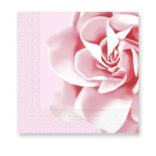 KORREKT WEB Pink Rose, Rózsa szalvéta 20 db-os 33x33 cm party kellék