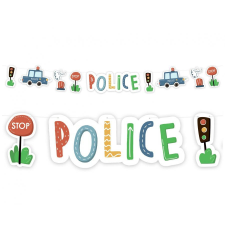 KORREKT WEB Police, Rendőr papír felirat 3 m party kellék