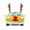 KORREKT WEB Reindeer, Rénszarvas karácsonyi autós dekoráció