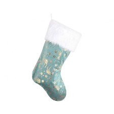 KORREKT WEB Rénszarvas Frosty Blue karácsonyi kandalló zokni, csizma 49 cm party kellék