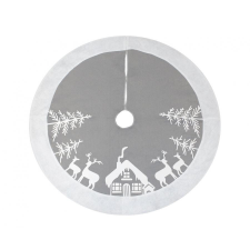 KORREKT WEB Silver Reindeer, Ezüst karácsonyfa szoknya, alátét party kellék