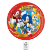 KORREKT WEB Sonic a sündisznó Sega papírtányér 8 db-os 23 cm FSC