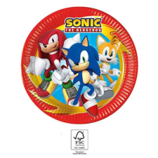 KORREKT WEB Sonic a sündisznó Sega papírtányér 8 db-os 23 cm FSC party kellék