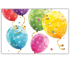 KORREKT WEB Sparkling Balloons, Lufis papír asztalterítő 120x180 cm FSC party kellék