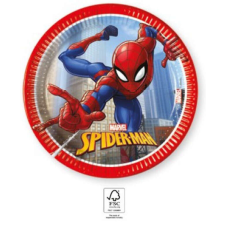 KORREKT WEB Spiderman Crime Fighter, Pókember papírtányér 8 db-os 20 cm FSC party kellék