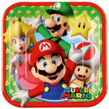 KORREKT WEB Super Mario papírtányér 8 db-os 18 cm party kellék