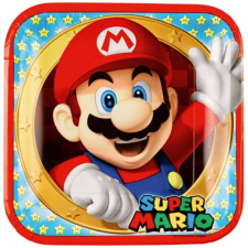 KORREKT WEB Super Mario papírtányér 8 db-os 23 cm party kellék