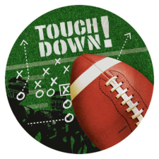 KORREKT WEB Touchdown papírtányér 8 db-os 22,8 cm party kellék