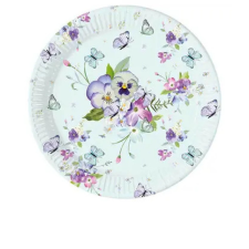 KORREKT WEB Turquoise Butterfly, Pillangó papírtányér 8 db-os 23 cm FSC party kellék