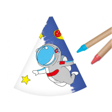 KORREKT WEB Universe, Űr színezhető parti kalap, csákó 6 db-os party kellék