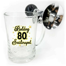 Korsó 600ml, Boldog 80. Szülinapot VDK009 ajándéktárgy