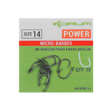  Korum Xpert Power Micro Barbed préimum pontyozó horog 10db (KHXPB) horog